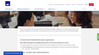 
                            4. AXA retirement plans