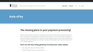 
                            2. Axia ePay - Axia Payments