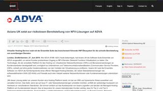 
                            4. Axians UK setzt zur risikolosen Bereitstellung von NFV ...