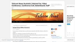 
                            6. Axiatel Virtual Office Solutions | Telecom News Australia ...