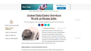 
                            3. Axion Data Entry Services Work at Home Jobs