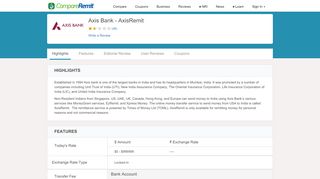
                            9. Axis Bank - AxisRemit - CompareRemit: Compare …