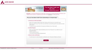 
                            7. Axis Bank CardNet - BillDesk