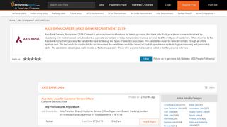 
                            5. AXIS Bank Career | Axis bank recruitment 2019 Latest 192 ...