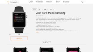 
                            4. Axis Bank Mobile Banking - Apple Watch App | Watchaware