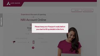 
                            5. Axis Bank | NRI Online Account Form