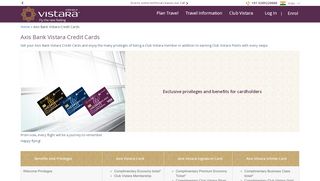 
                            10. Axis Bank Vistara Credit Cards