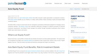 
                            5. Axis Equity Fund : Check Nav, Performance & …