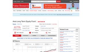 
                            5. Axis Long Term Equity Fund : Fund Snapshot : Axis Mutual ...