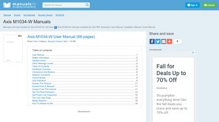 
                            9. Axis M1034-W Manuals