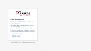 
                            10. Axxess Support Application Login Page