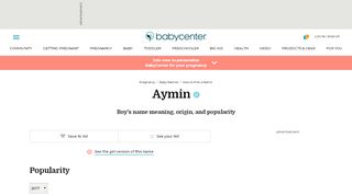 
                            2. Aymin - Boy's name meaning, origin, and popularity ...