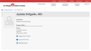 
                            4. Aymin Delgado, MD | Joe DiMaggio Children's Hospital