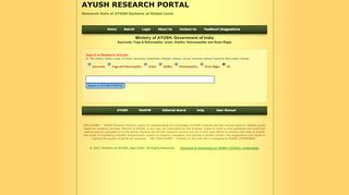 
                            5. AYUSH RESEARCH PORTAL