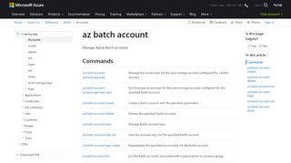 
                            4. az batch account | Microsoft Docs