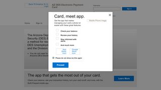 
                            10. AZ DES Electronic Payment Card - Home Page