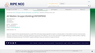 
                            9. AZ Medien Gruppe (Holding) ENTERPRISE - RIPE NCC