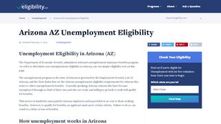 
                            7. AZ Unemployment Eligibility Arizona - Check Your Eligibility