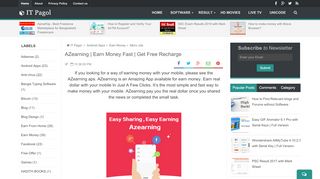 
                            1. AZearning | Earn Money Fast | Get Free Recharge - IT Pagol