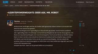 
                            7. AzeritePowerWeights oder Ask. Mr. Robot - Interface ...