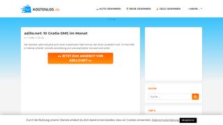 
                            3. azillo.net: 10 Gratis-SMS im Monat - Kostenlos.de