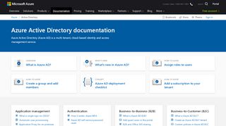 
                            3. Azure Active Directory documentation | Microsoft Docs