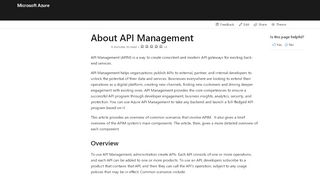 
                            2. Azure API Management overview and key concepts | Microsoft Docs