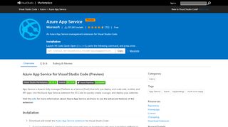 
                            5. Azure App Service - Visual Studio Marketplace