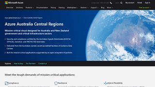 
                            9. Azure Australia Central Regions | Microsoft Azure