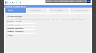 
                            6. Azure Billing Transfer Wizard - ClearDB