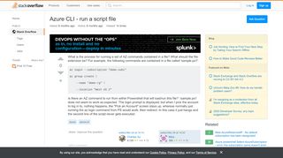 
                            3. Azure CLI - run a script file - Stack Overflow