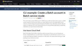 
                            2. Azure CLI Script Example - Create Batch account - Batch ...