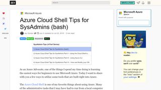 
                            5. Azure Cloud Shell Tips for SysAdmins (bash) - DEV Community