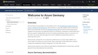 
                            8. Azure Germany overview | Microsoft Docs