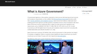 
                            3. Azure Government Overview | Microsoft Docs