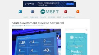 
                            9. Azure Government previews new portal OnMSFT.com