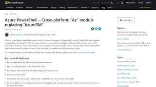 
                            9. Azure PowerShell – Cross-platform “Az” module replacing ...