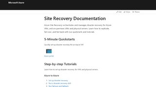 
                            5. Azure Site Recovery Documentation - Tutorials, API Reference ...