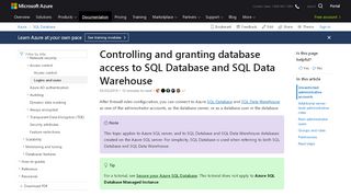 
                            4. Azure SQL logins and users | Microsoft Docs