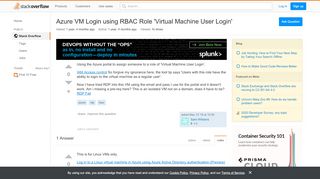 
                            9. Azure VM Login using RBAC Role 'Virtual Machine User Login ...