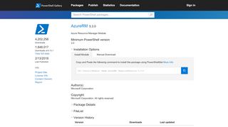 
                            7. AzureRM 5.3.0 - PowerShell Gallery