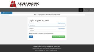 
                            2. Azusa Pacific University - Login to your account