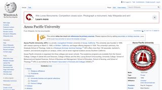 
                            10. Azusa Pacific University - Wikipedia