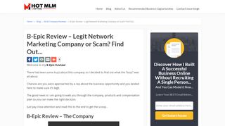 
                            5. B-Epic Review - Legit Network Marketing Company or Scam ...