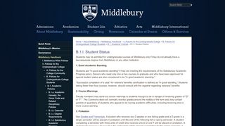 
                            8. B.1.l. Student Status | Middlebury