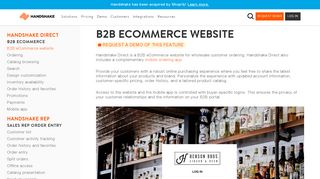 
                            7. B2B eCommerce Website with Wholesale Customer Login | Handshake
