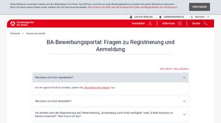 
                            5. BA-Bewerbungsportal: Fragen zu ... - arbeitsagentur.de