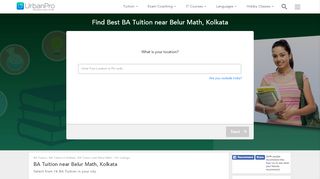 
                            8. BA Tuition near Belur Math, Kolkata - UrbanPro.com