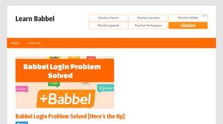 
                            6. Babbel Login Problem Solved [Here's the tip] - Learn …