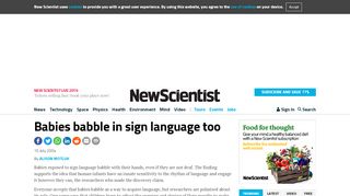 
                            6. Babies babble in sign language too | New Scientist